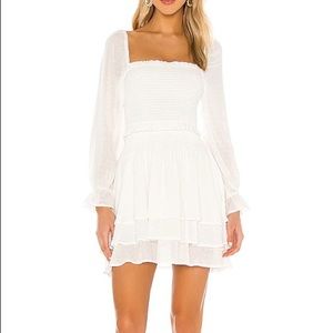 White planet blue glow dress